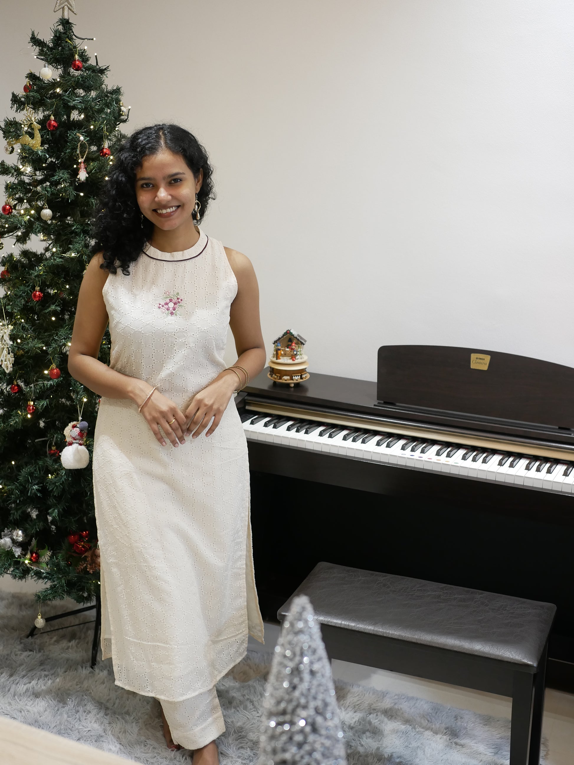 Ivory Blossom Festive Kurta Set