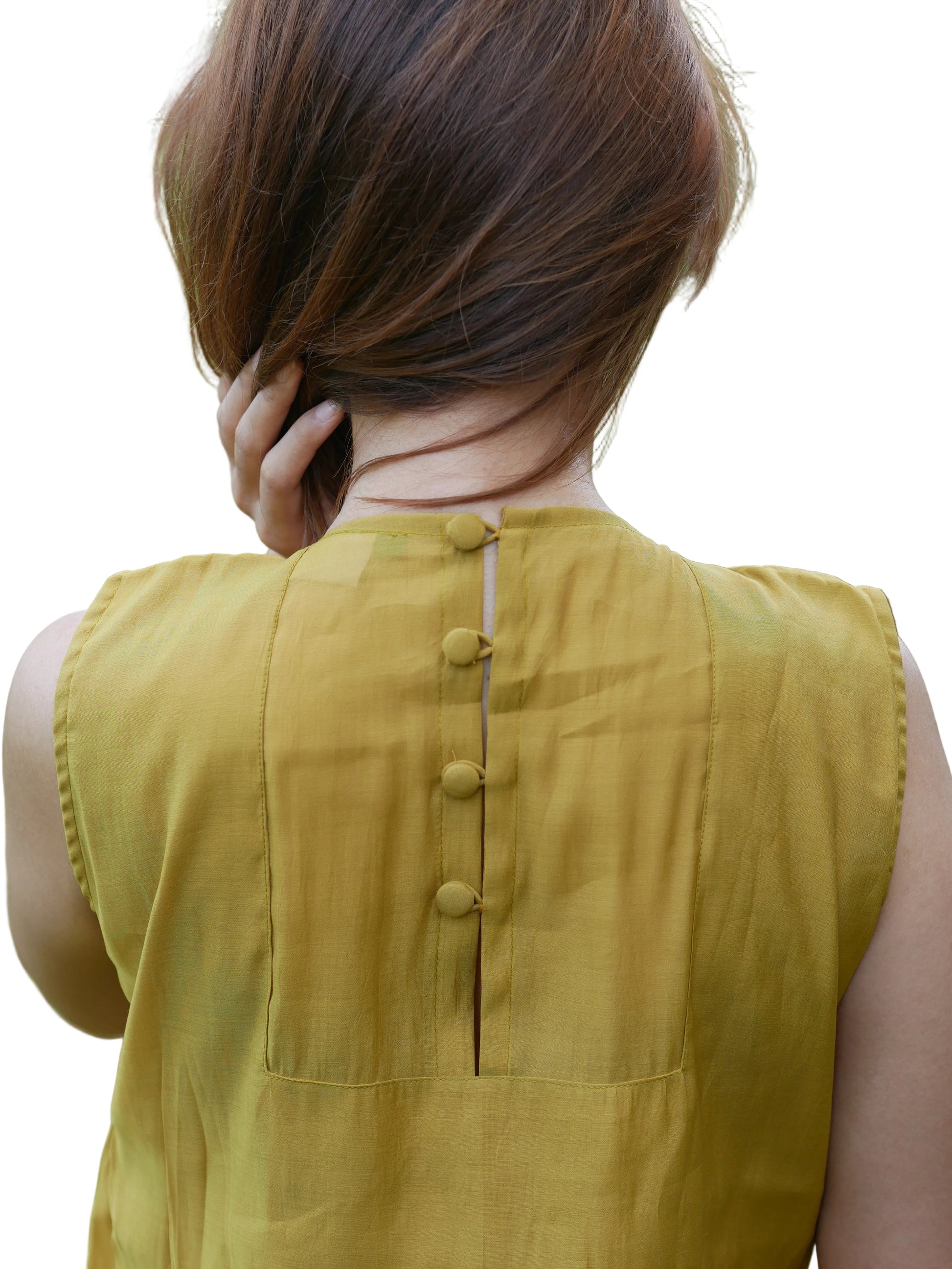 Sunlit Pleated Mul Chanderi Dress